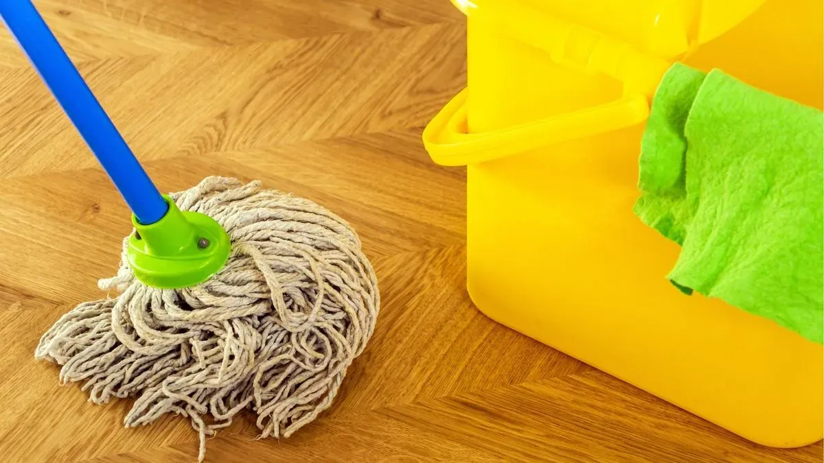 Vacuuming and mopping image background image