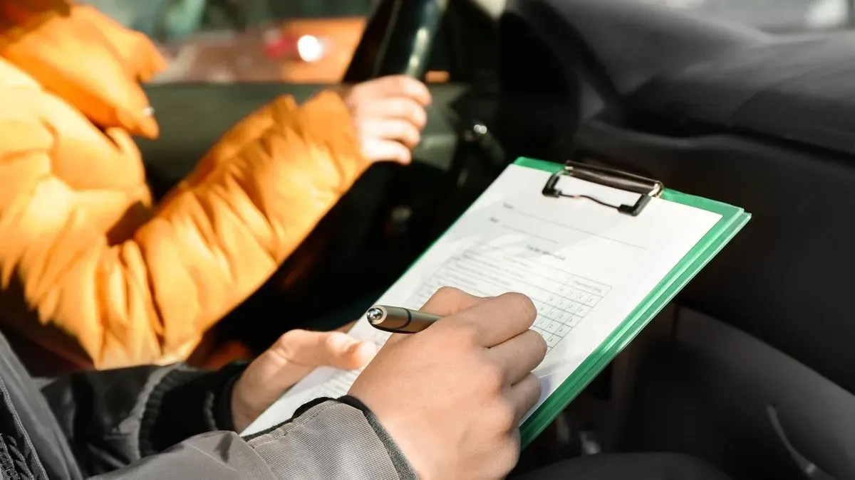 Mock driving tests image background image