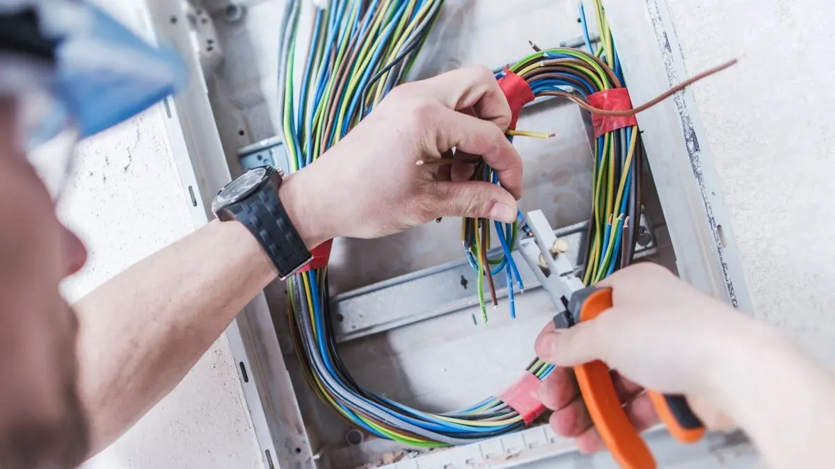 Electrical wiring installation image background image