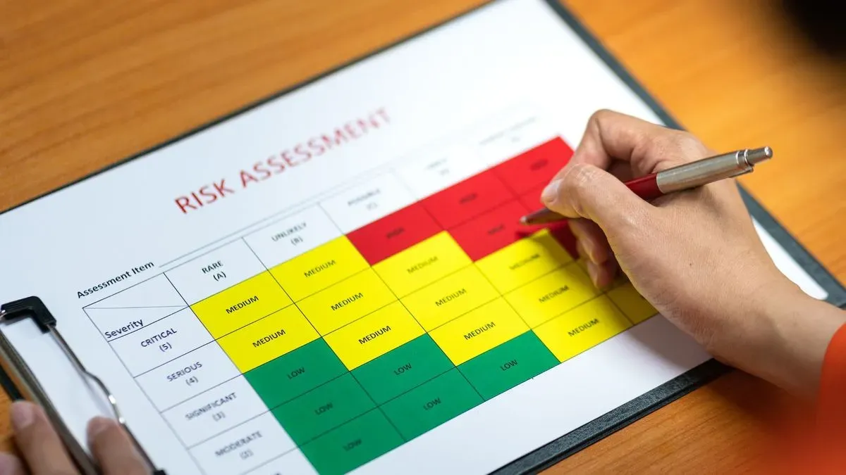 Risk assessment image background image