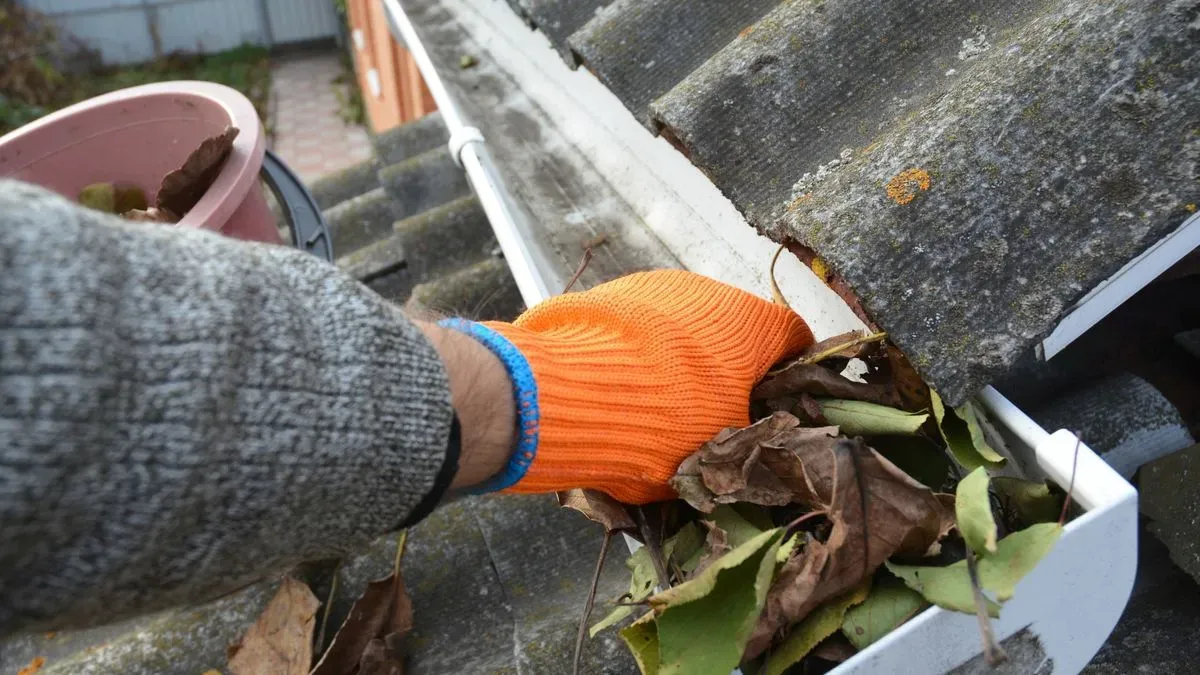 Gutter cleaning image background image