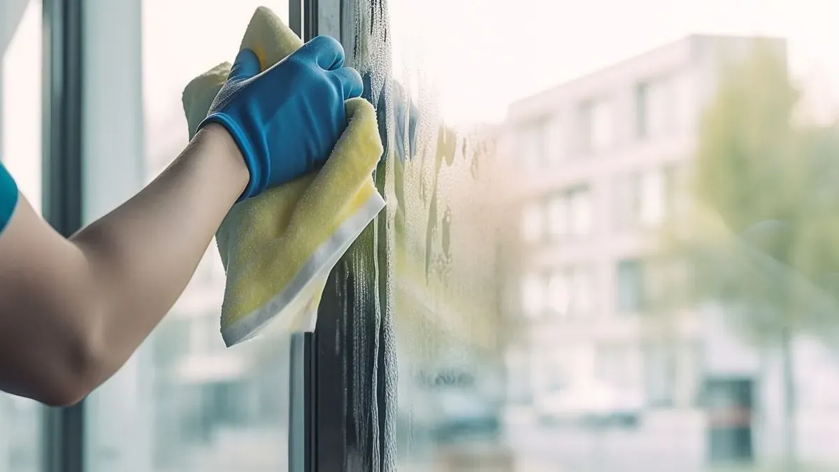 Interior window cleaning image background image