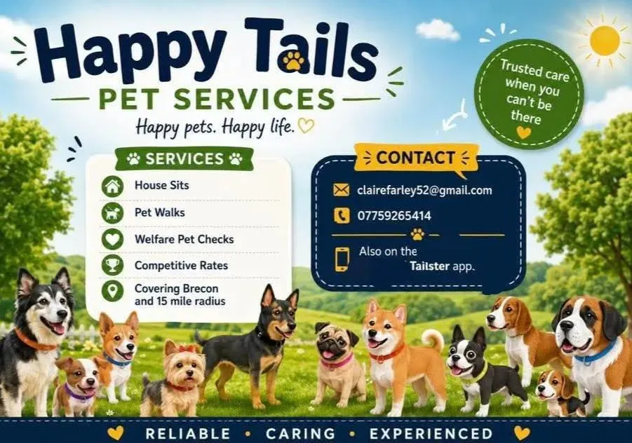 Happy tails pet services logo