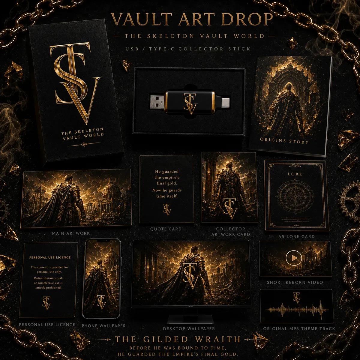 The Gilded Wraith Origin Pack | Vault Art Drop No. 014 feature image