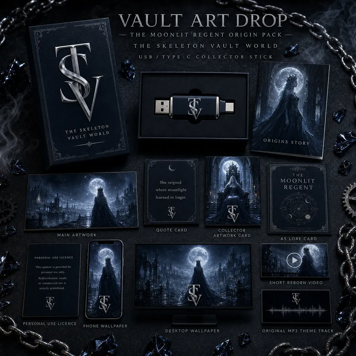 The Moonlit Regent Origin Pack | Vault Art Drop No. 008 thumbnail