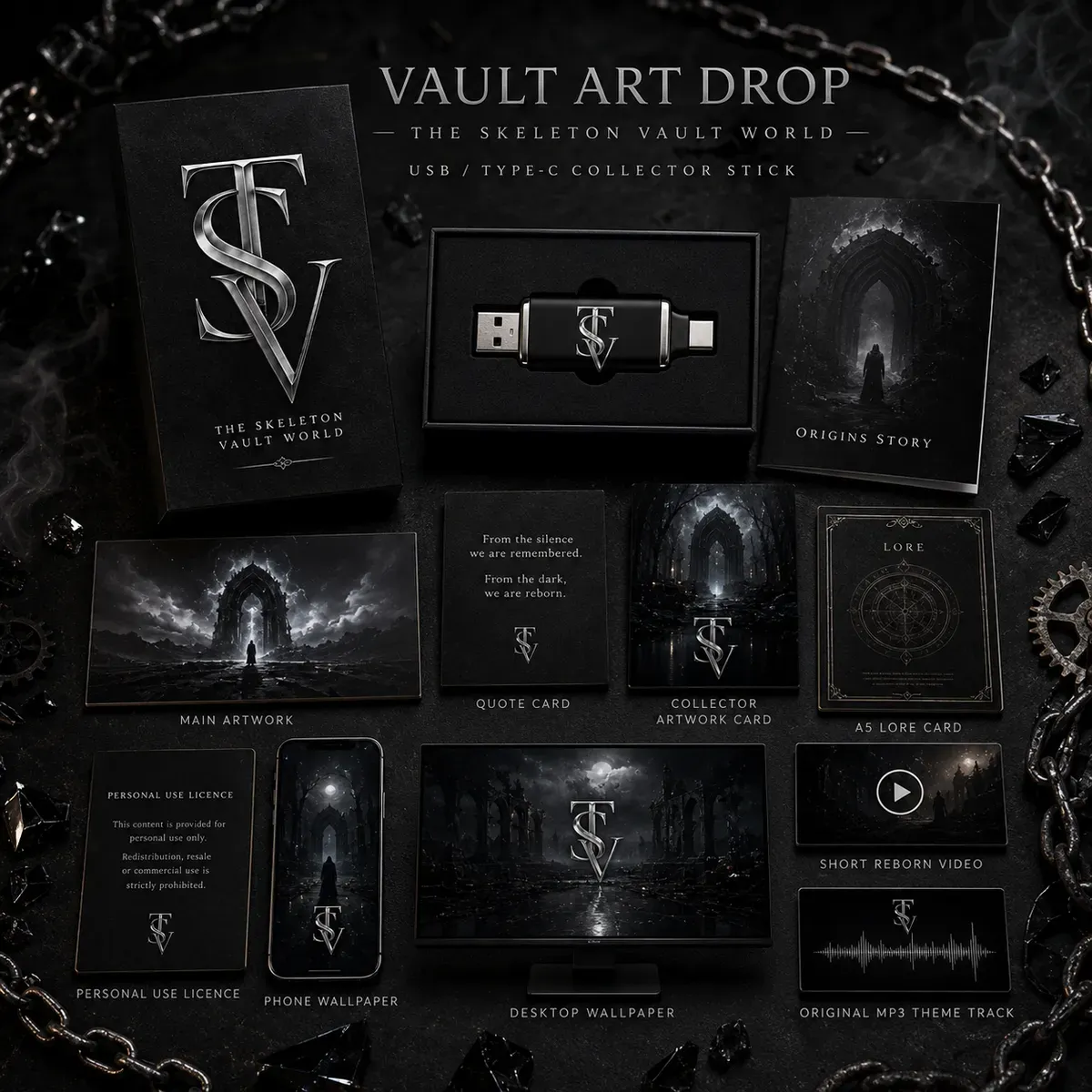 The Black Sentinel Origin Pack | Vault Art Drop No. 001 thumbnail