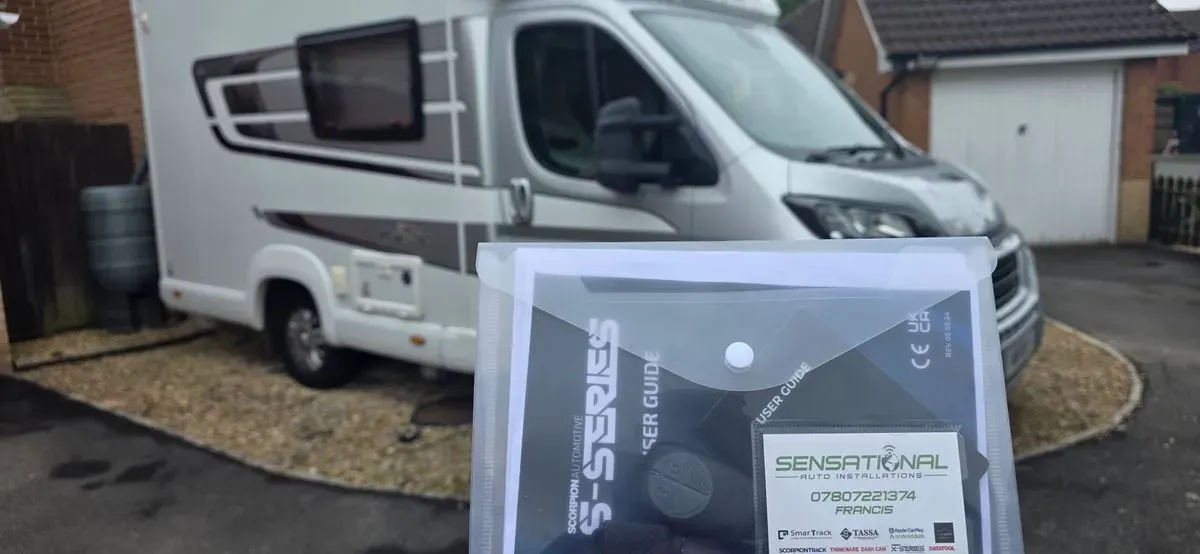 Motorhome alarm system detail showing sensitivity settings