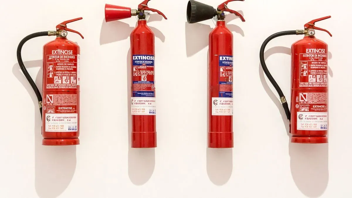 Residential fire extinguisher installation in Anglesey home