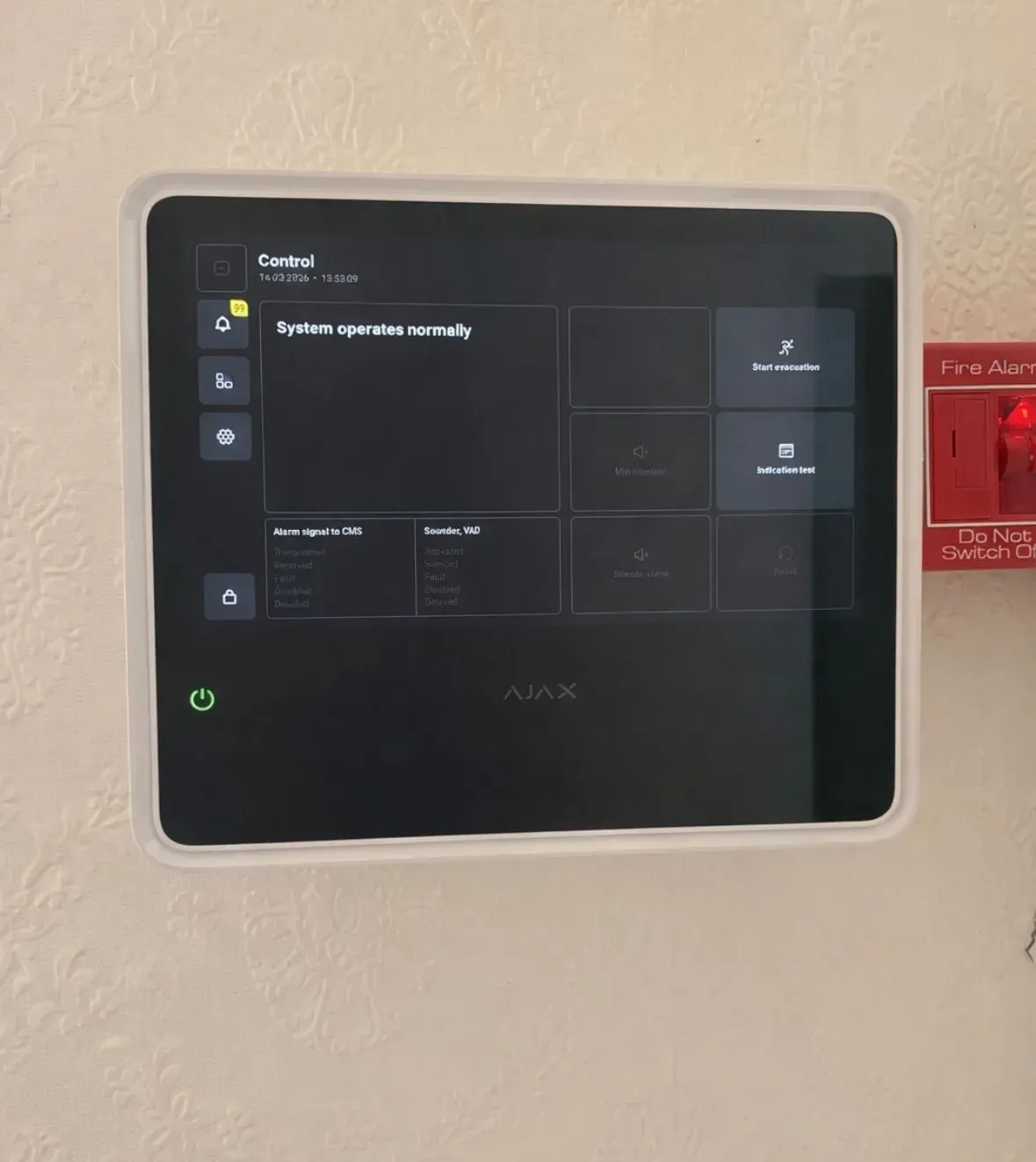 Fire alarm installation image background image