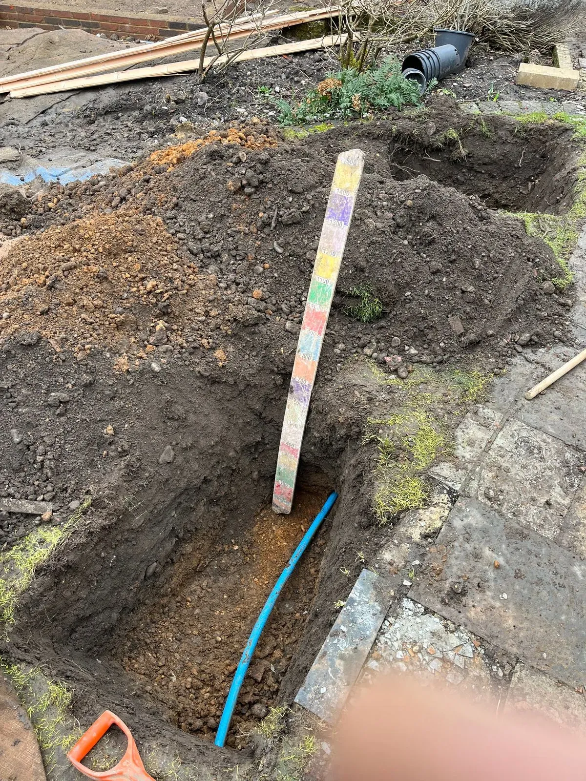 Water main installation image background image