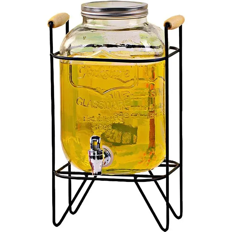 8221921561999-j2ue3blj5jfea187208ek-Glass-Wine-Dispenser-5-litres-with-Iron-stand-DTJ092 thumbnail image