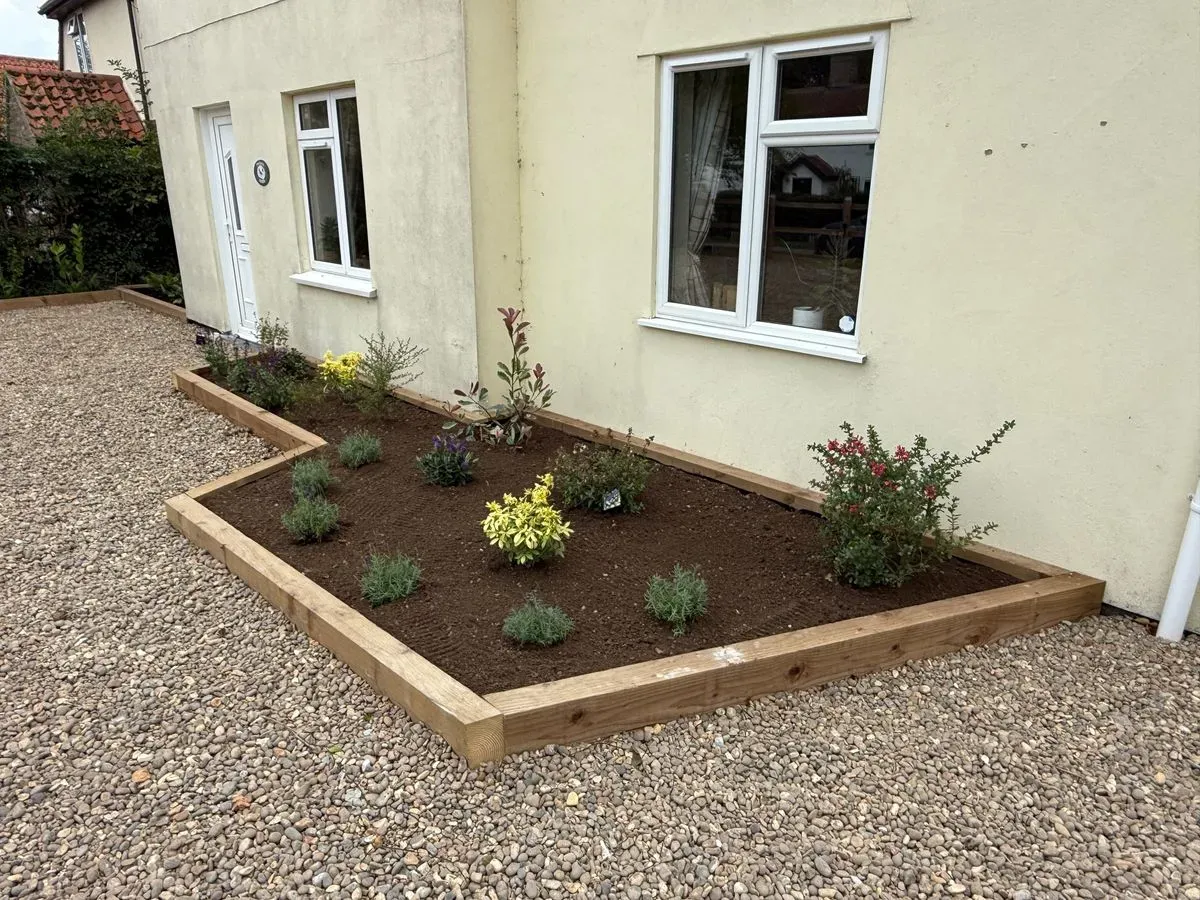 Gravel driveway installation at local Attleborough home