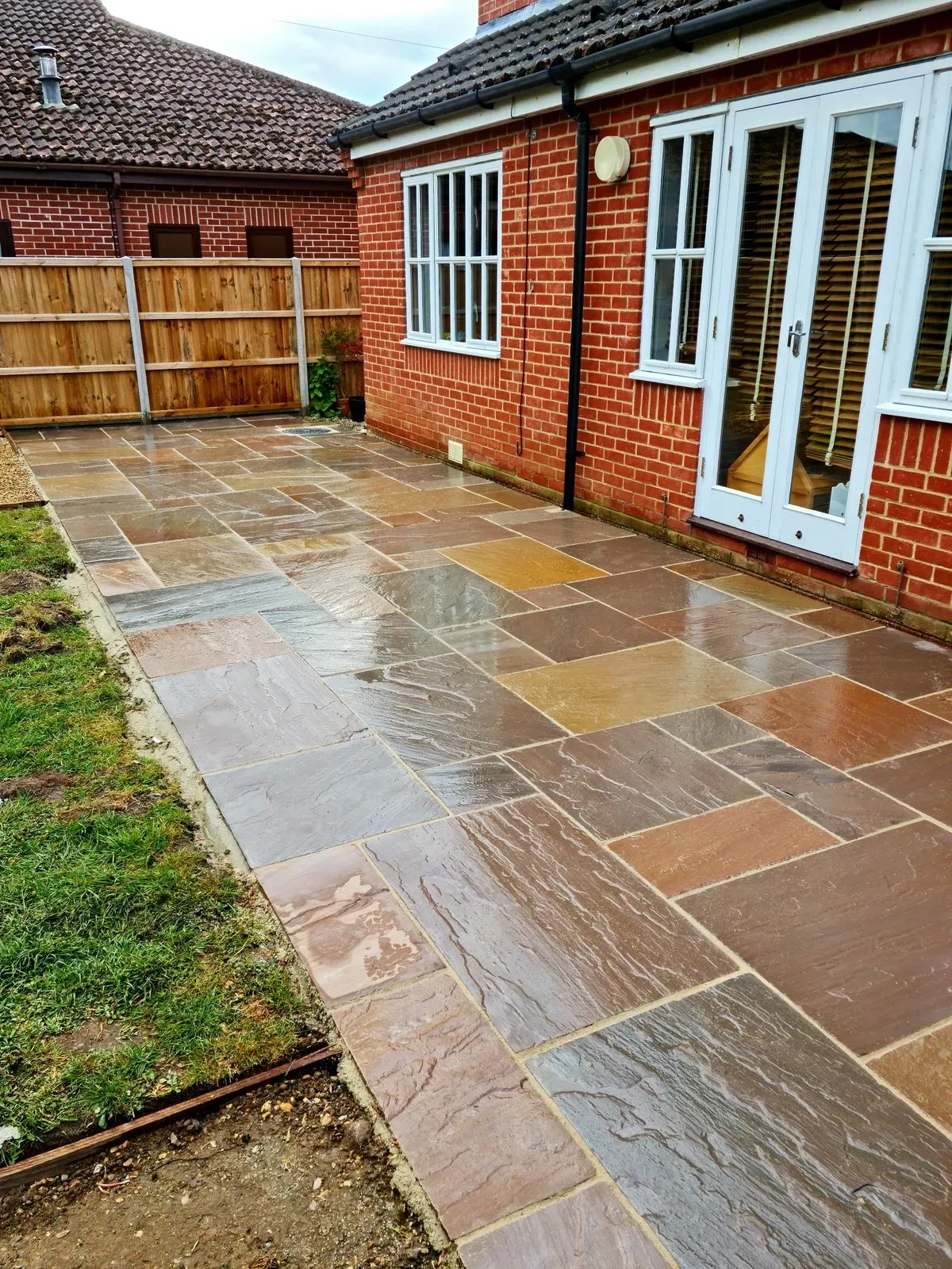 Before and after driveway transformation in Attleborough