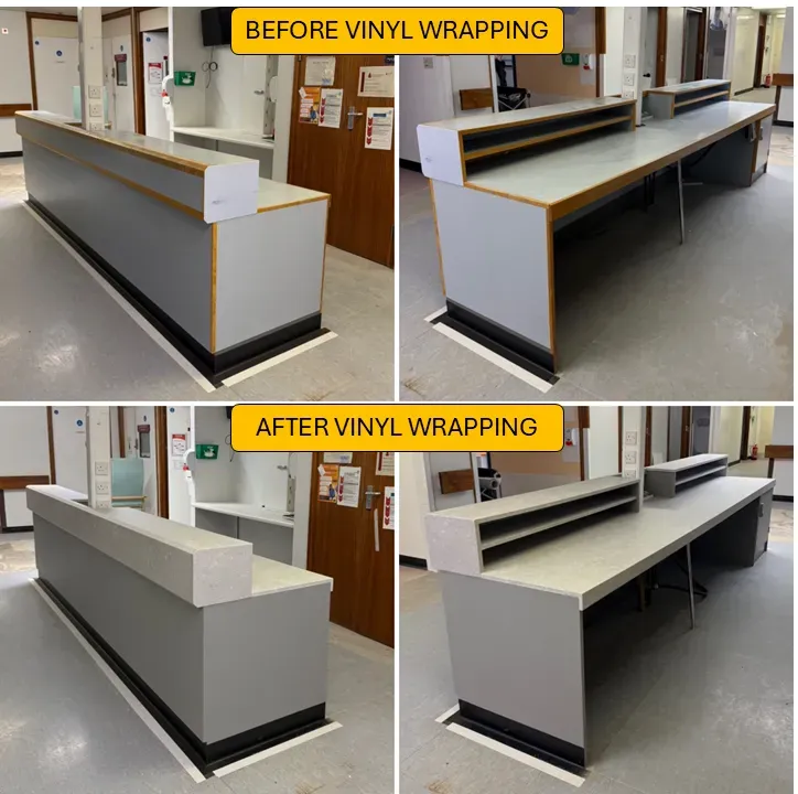 Nurse's Stations Wrapped and Transformed in a day!