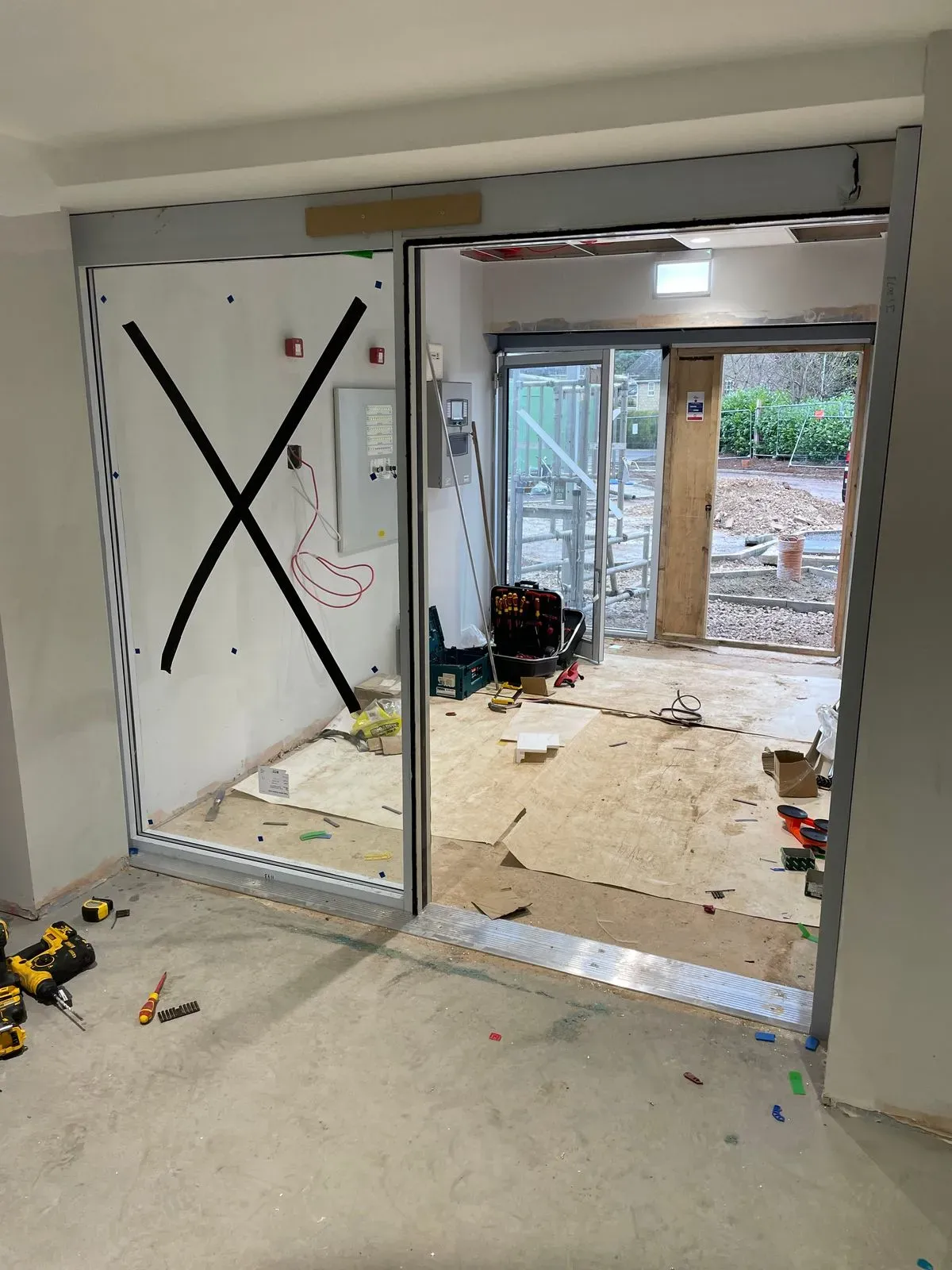 Upgrading existing door systems to automatic image background image