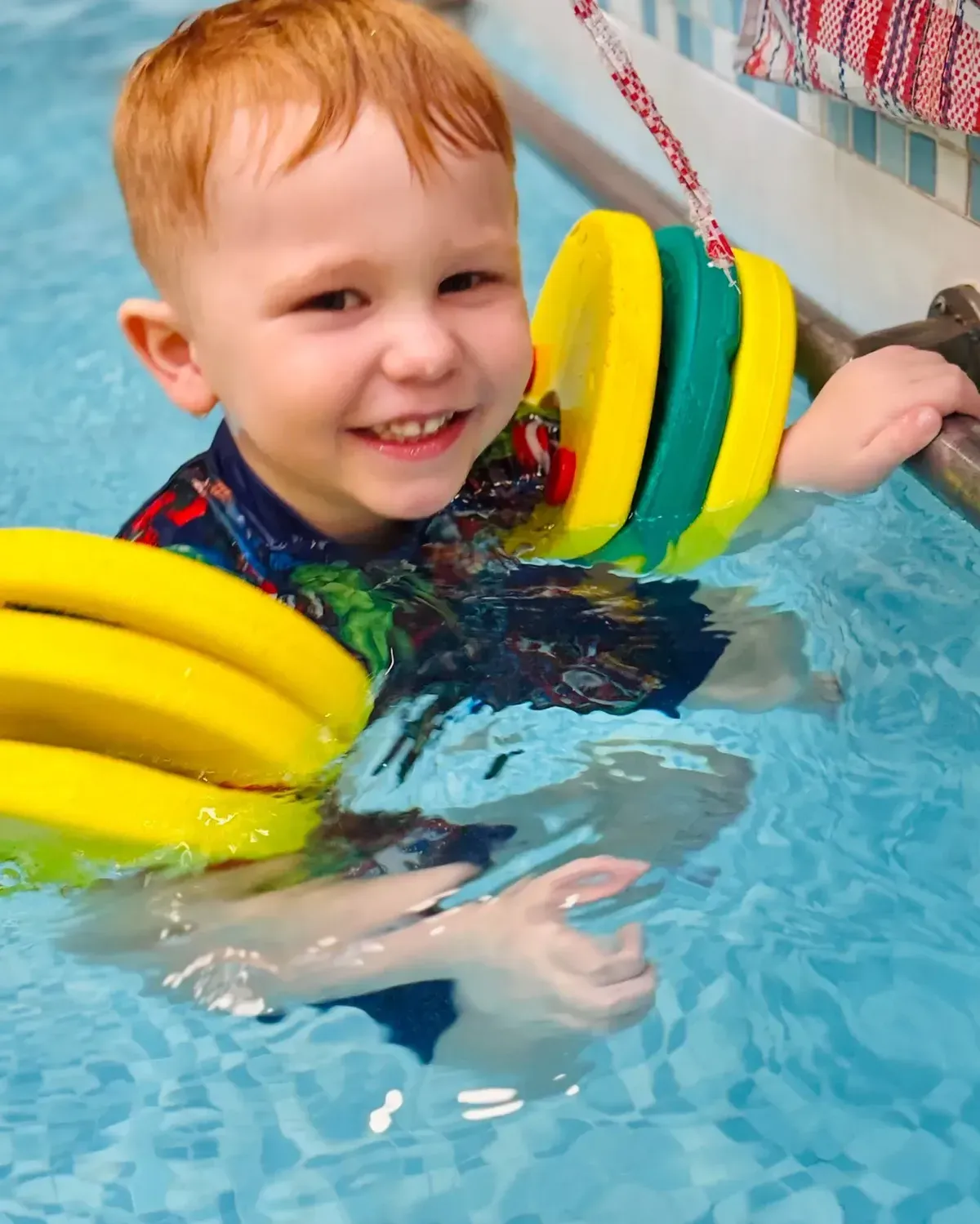 Group swimming lessons image background image