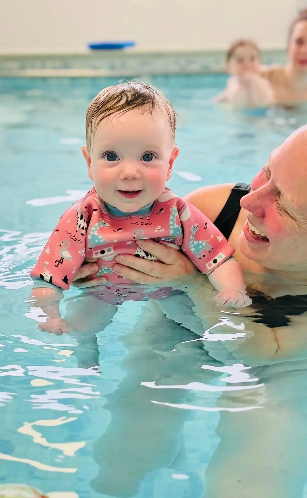 Group swimming lessons image background image