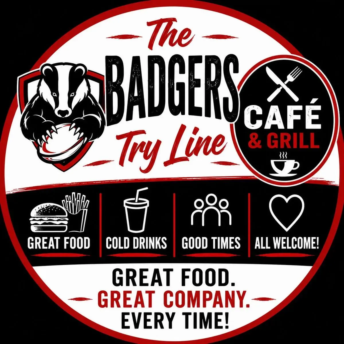 The Badgers Try Line Cafe & Grill logo