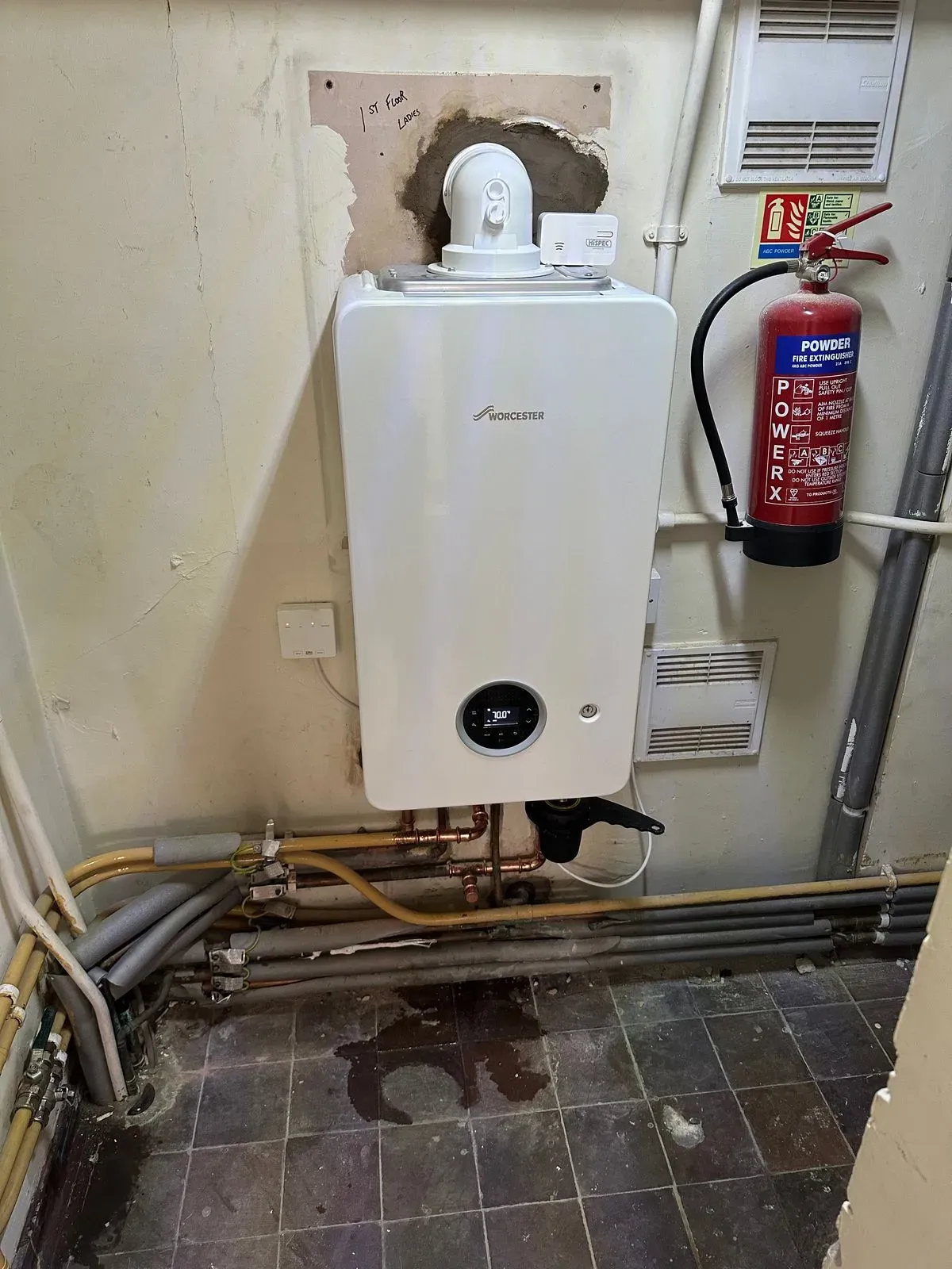 Central heating installation image background image