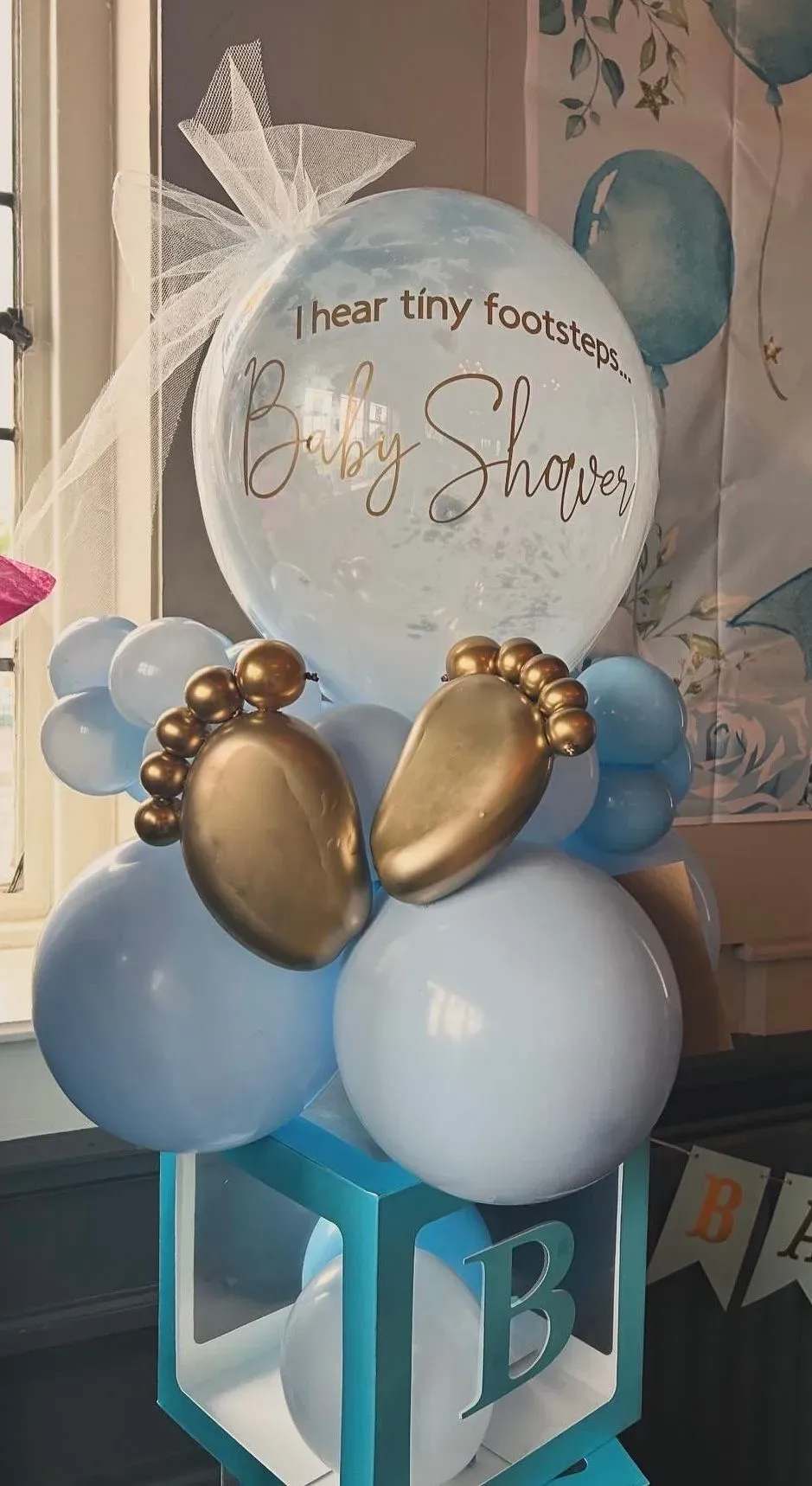 Baby shower balloon setups image background image