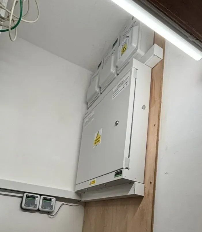 Heat pump installation team working in Wishaw