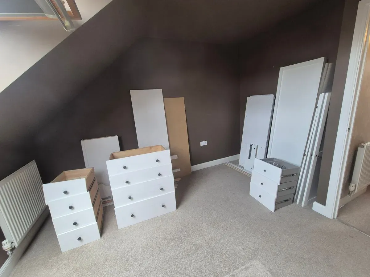Disassembly and reassembly of existing furniture image background image
