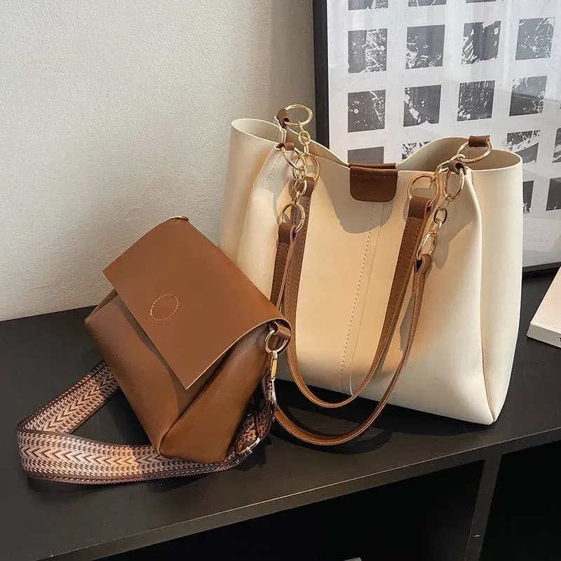 8211977418763-yygsuqtnbnpshzd5l9by8i-fashionable-faux-leather-tote-bag-set-for-daily-use-cream-two-piece-set thumbnail image