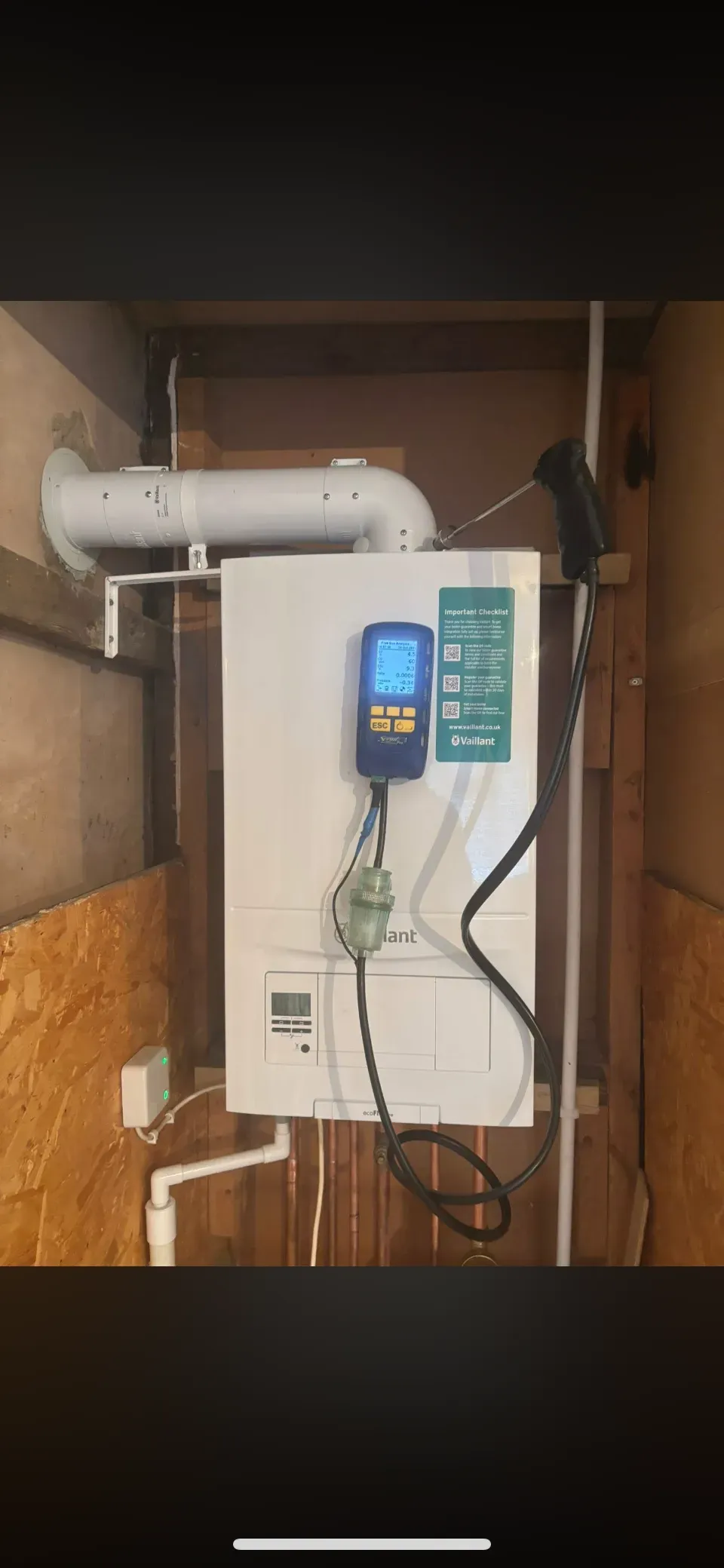 Central heating installation image background image
