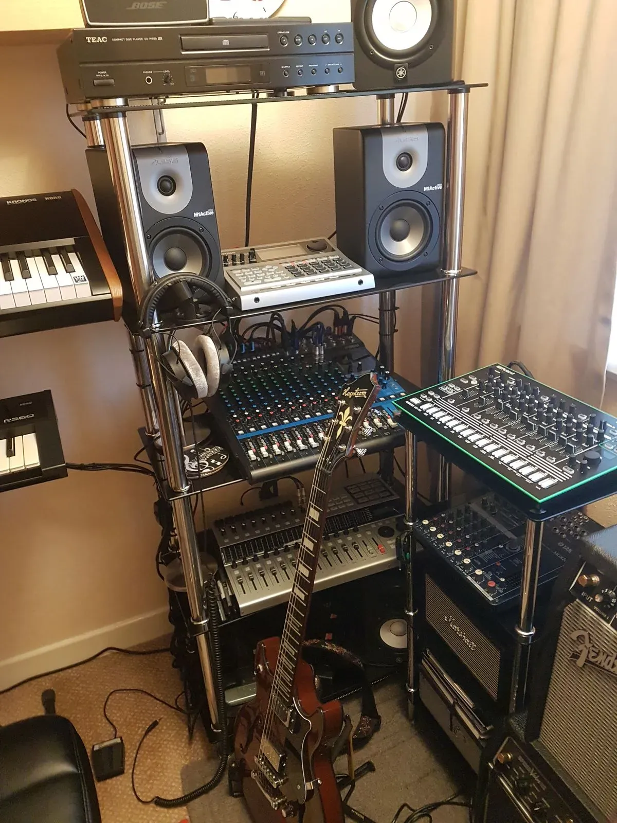 Music production and mixing image background image