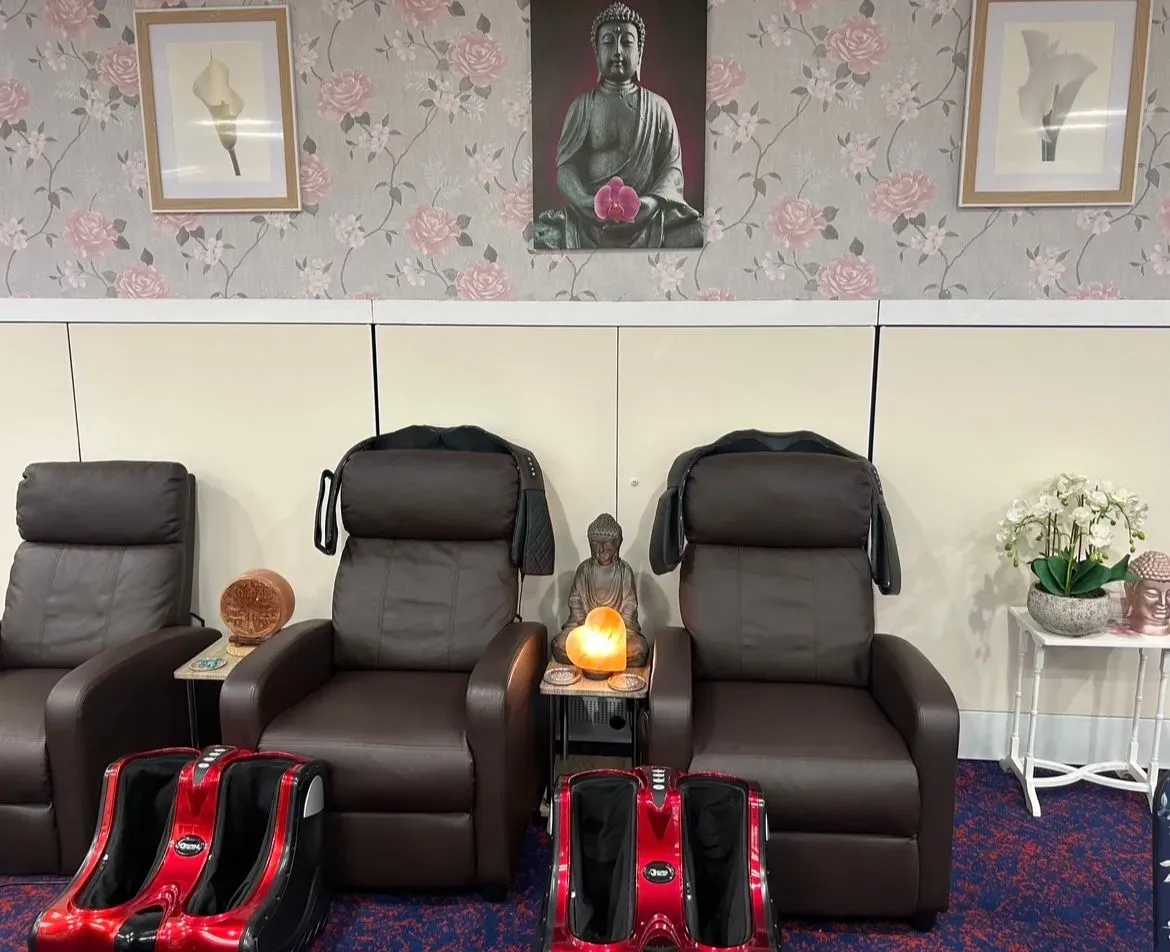 Reflexology foot massage image background image