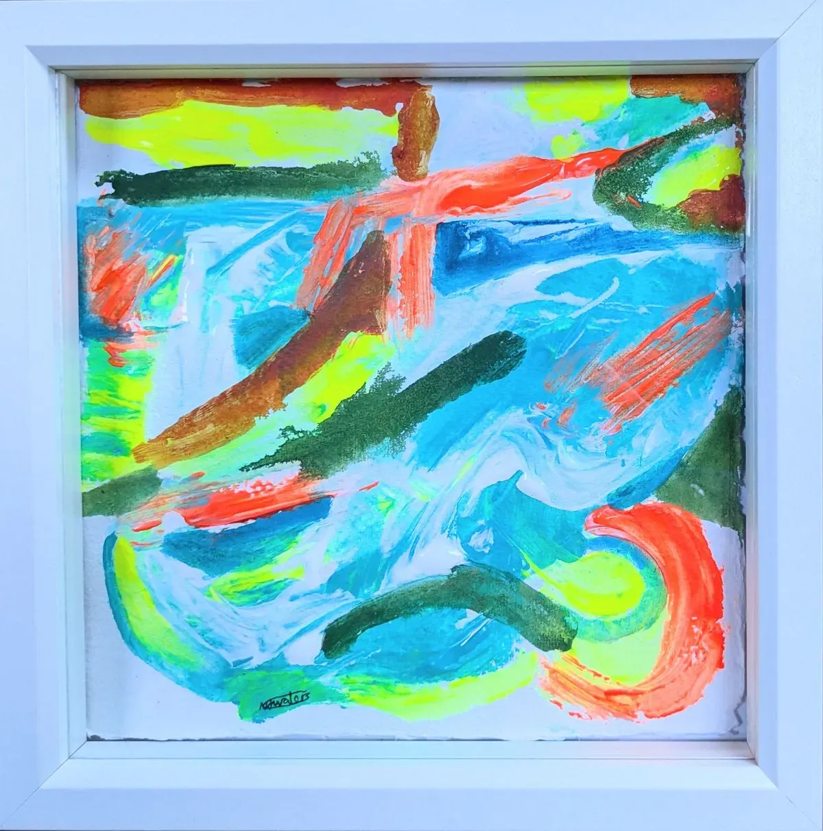 NigelWaters-AbstractCornwallSeascape-AcrylicOnCanvas-24x24cm-Framed-£300 thumbnail image