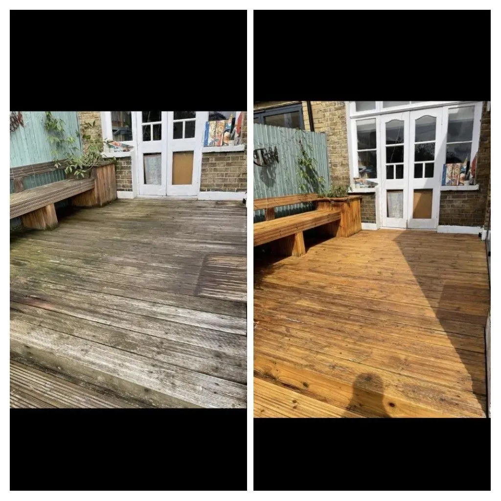 Deck cleaning image background image
