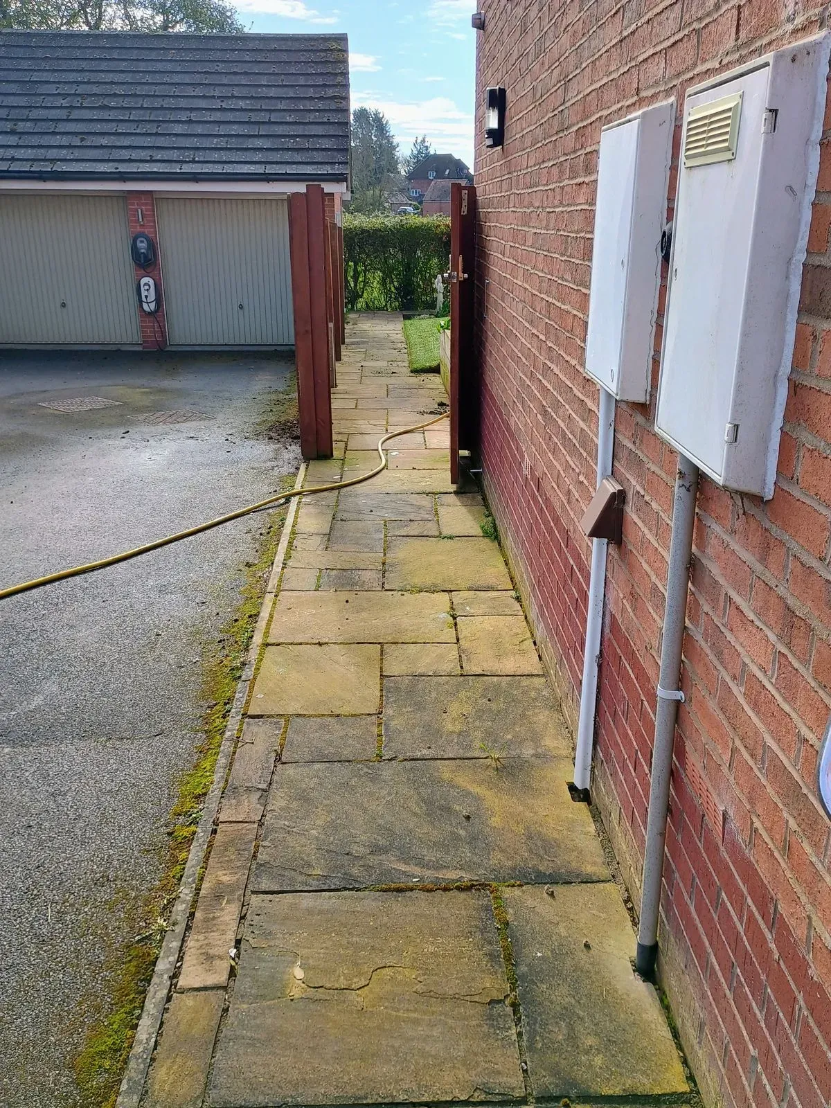 Before and after gutter cleaning service in Redditch
