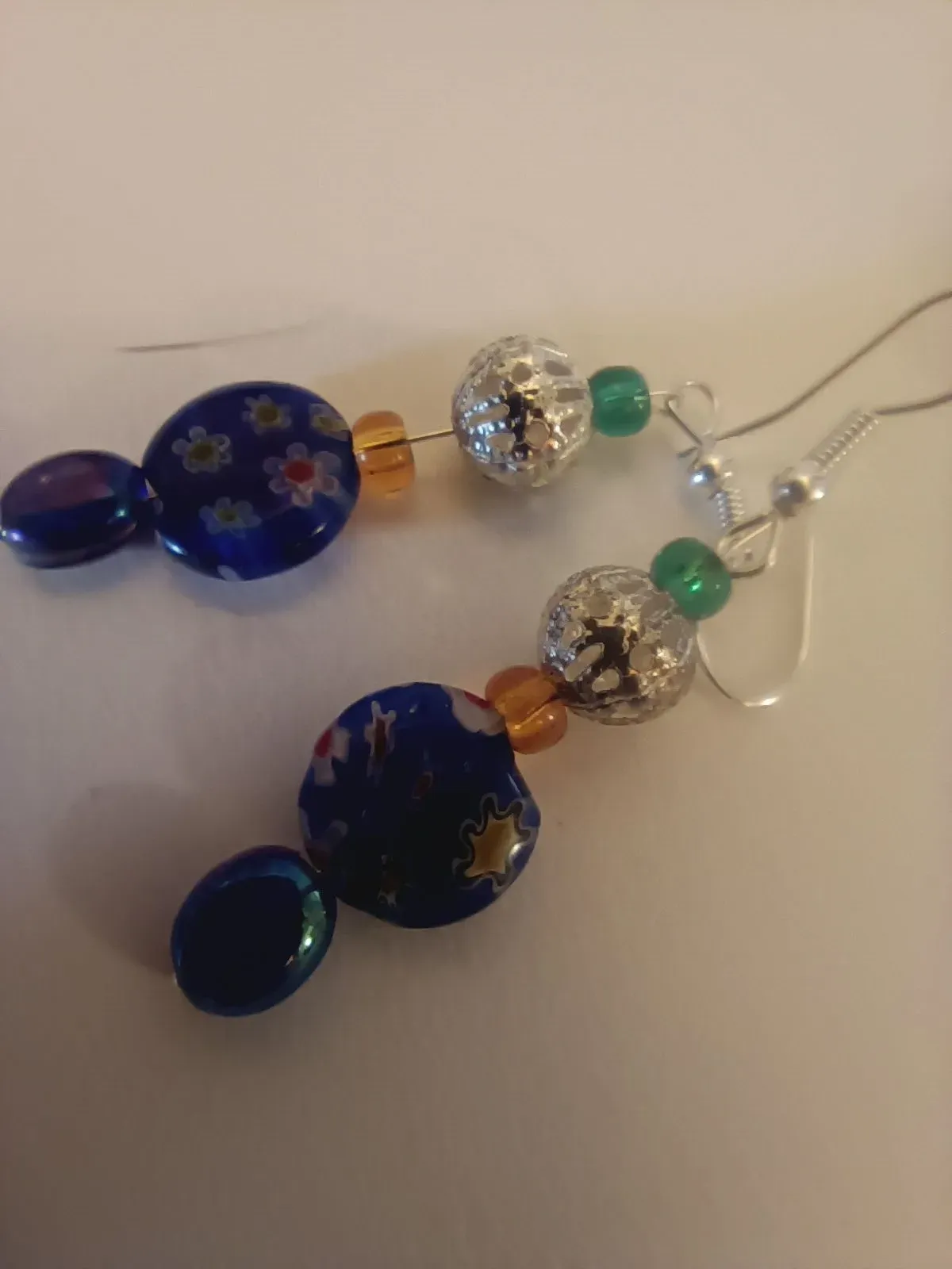 Blue floral bead thumbnail image