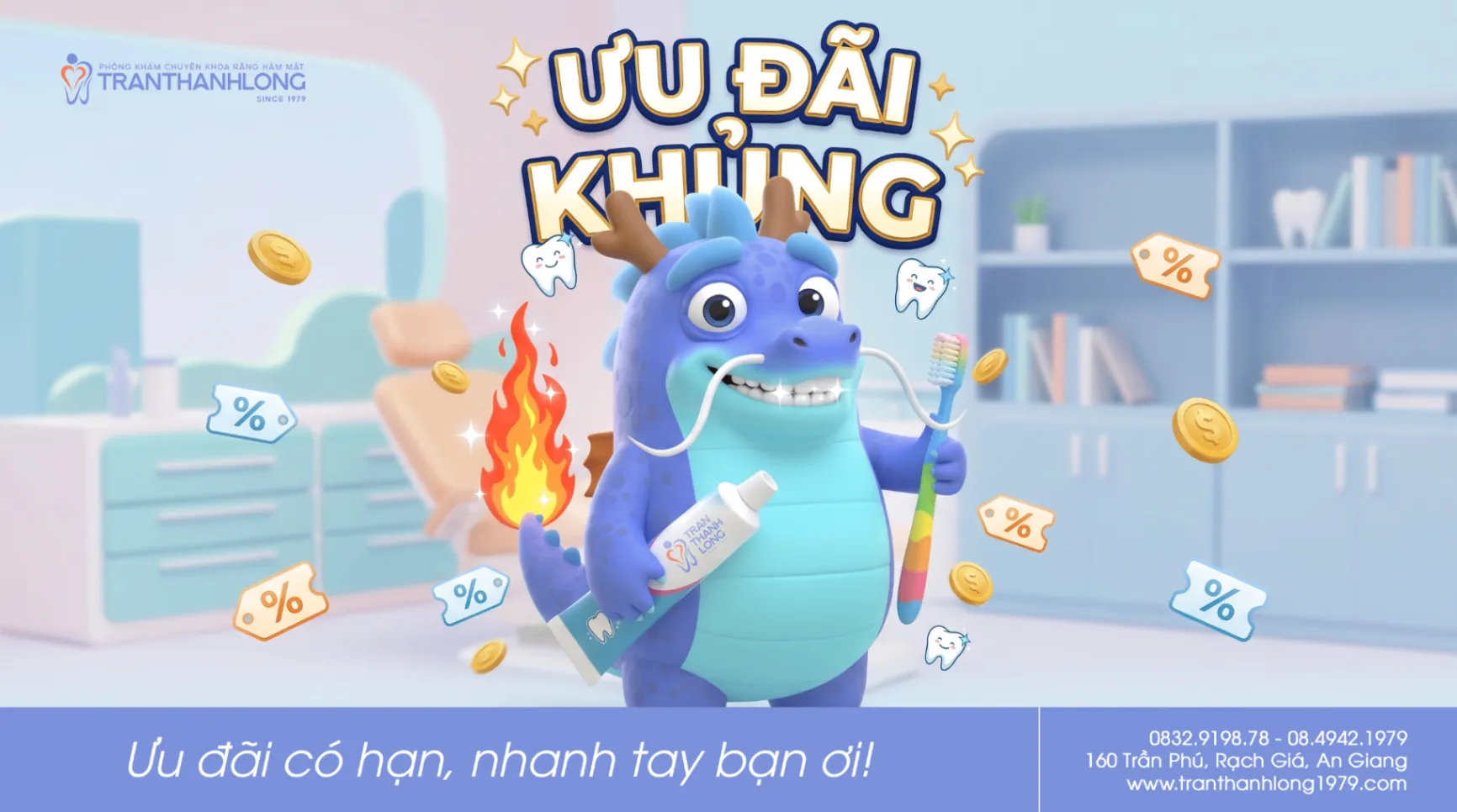 "Ưu đãi khủng" : Chăm sóc răng miệng là chăm sóc sức khoẻ của bạn