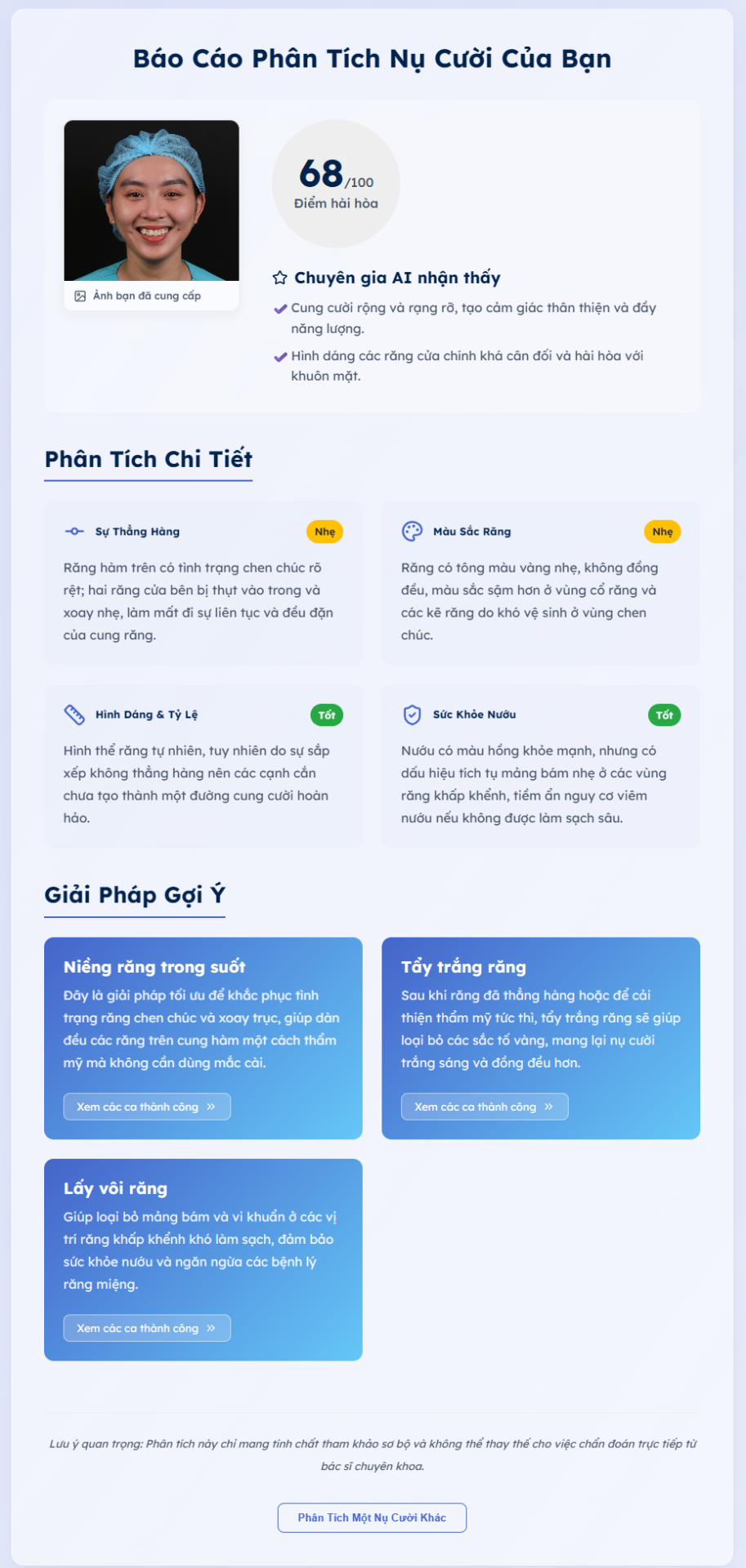 AI tự phân tích tình trạng răng thông qua hình ảnh bệnh nhân cung cấp