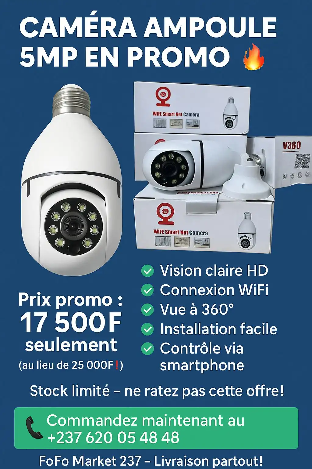 CAMÉRA AMPOULE - MultiStar - Yaounde 3