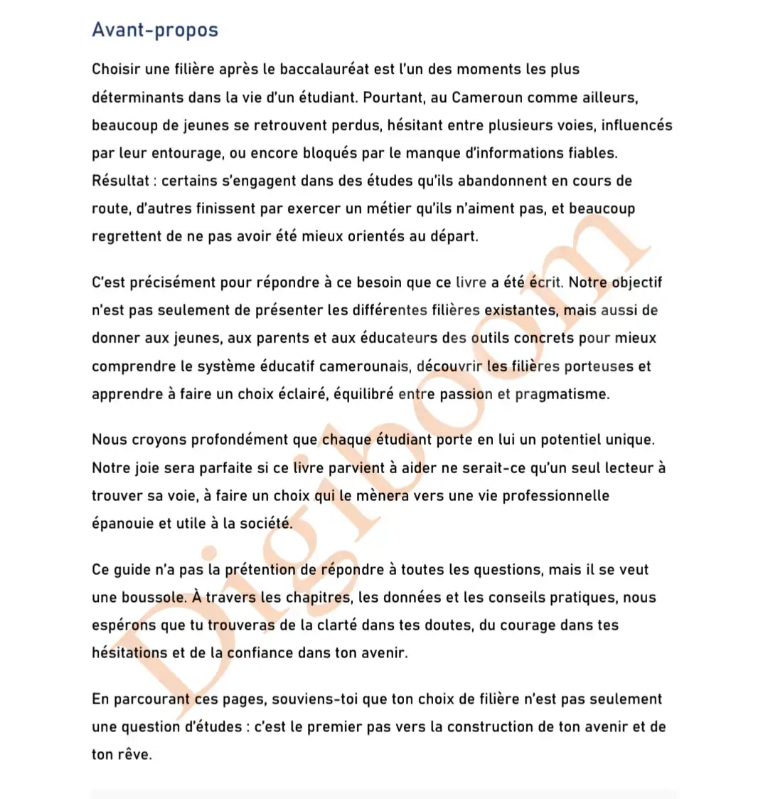 Nous vendons un ebook - Yaounde 3