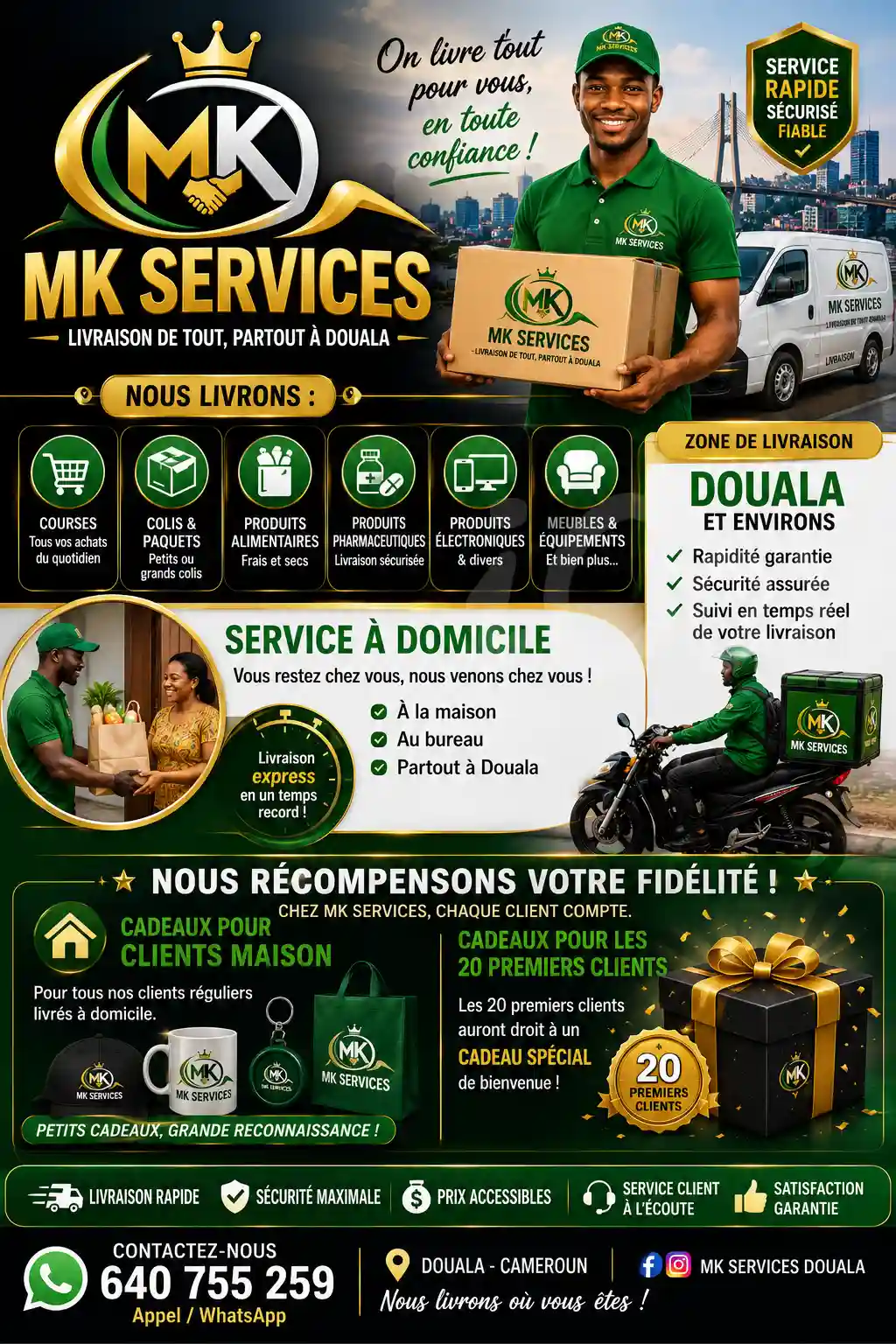 Livraison, déménagement courie - Douala 3