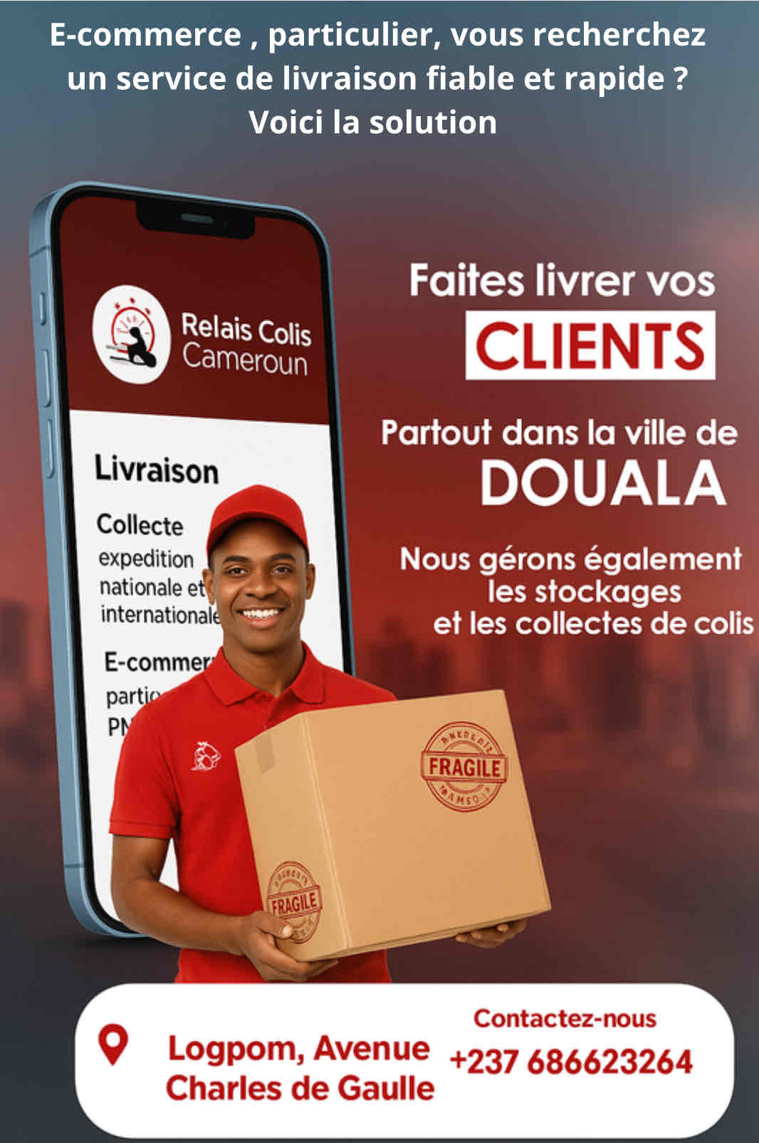 Collecte/livraison colis - Douala 3