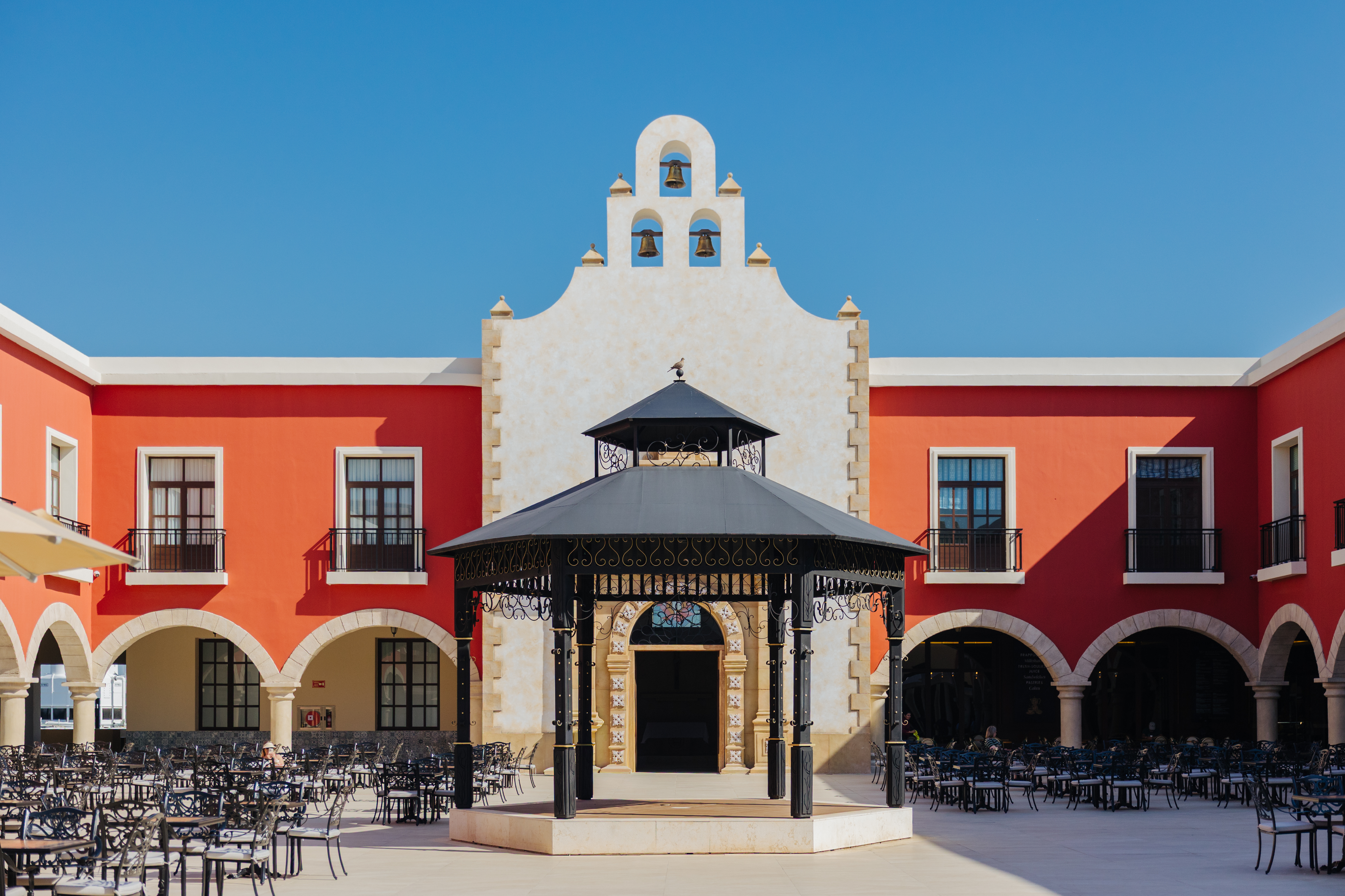 The resort plaza