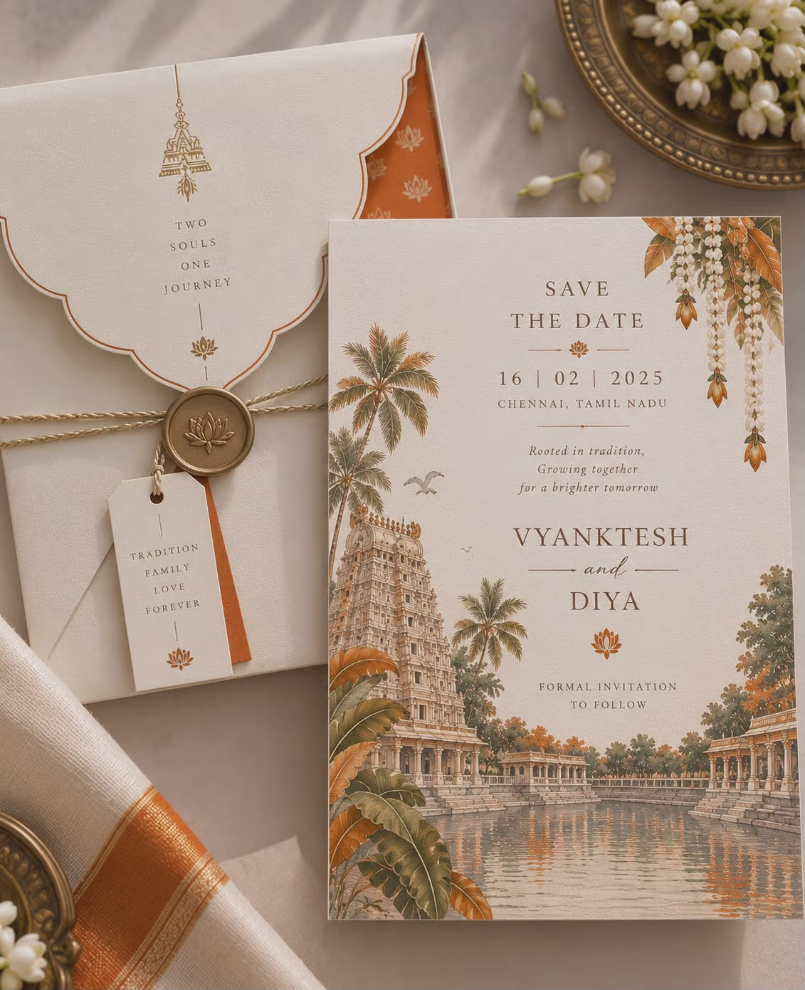 Traditional Wedding Invitation Card