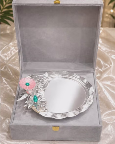 Silver Plated Decorative Pooja Thali