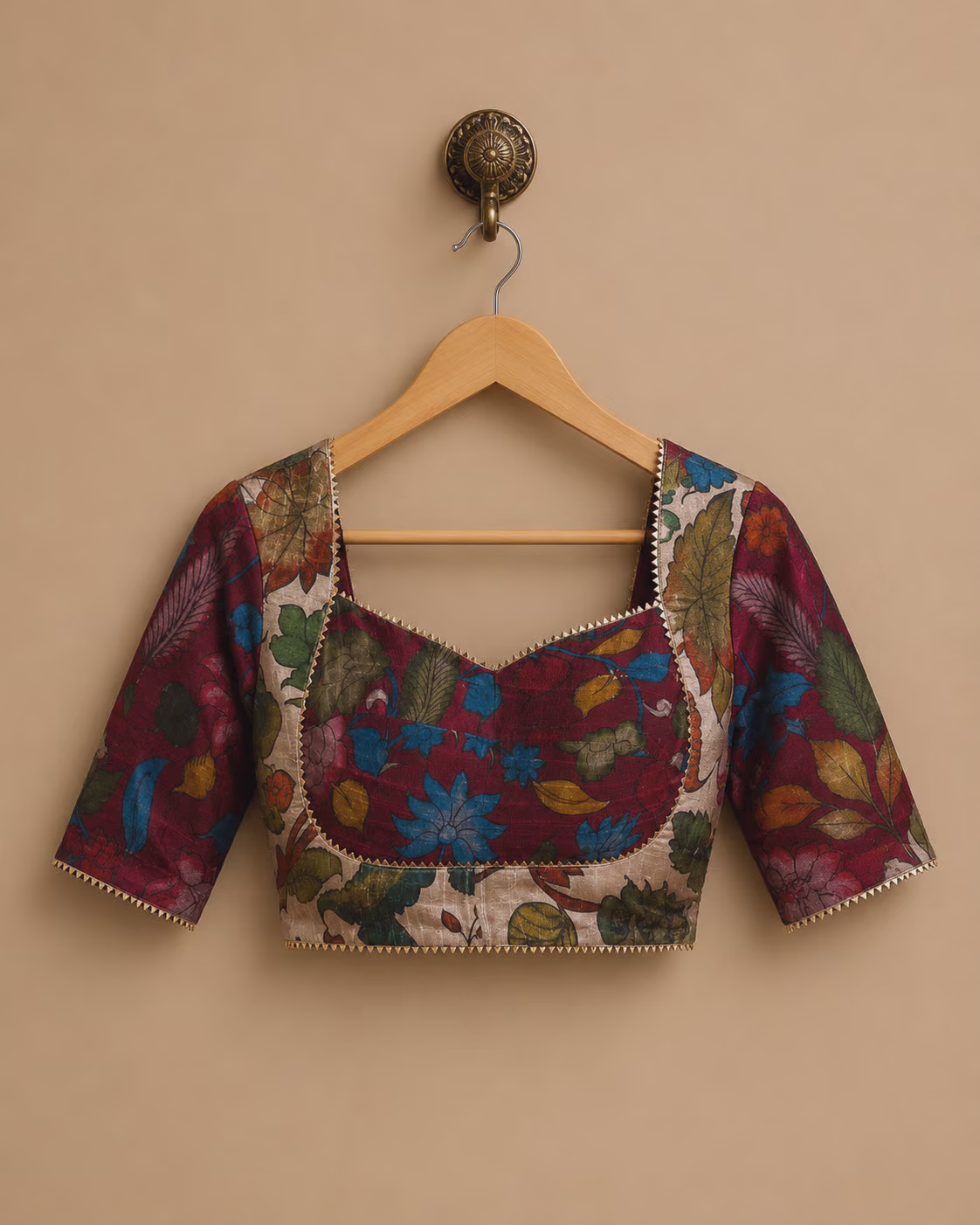 Multicolor Kalamkari blouse