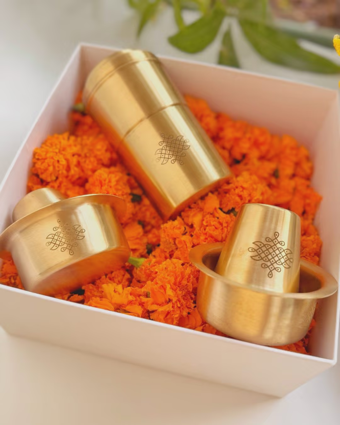Heritage Brass Drinkware Gift Set