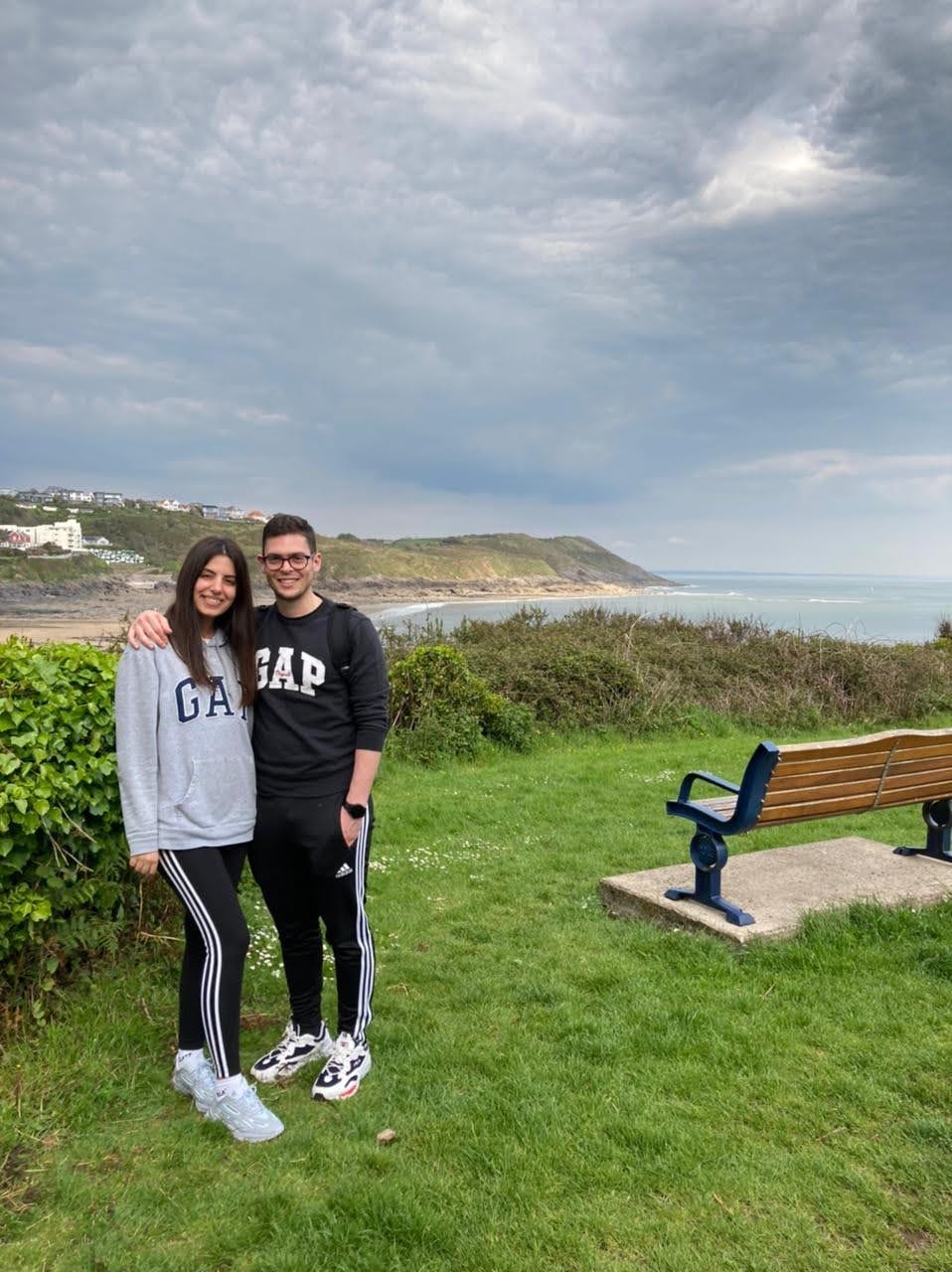 Couple hiking in Wales