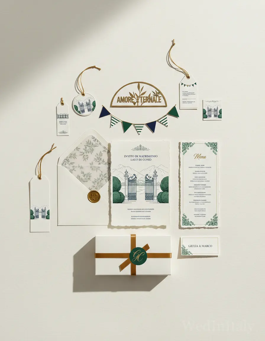 Prospetto architettonico — Lago di Como wedding kit