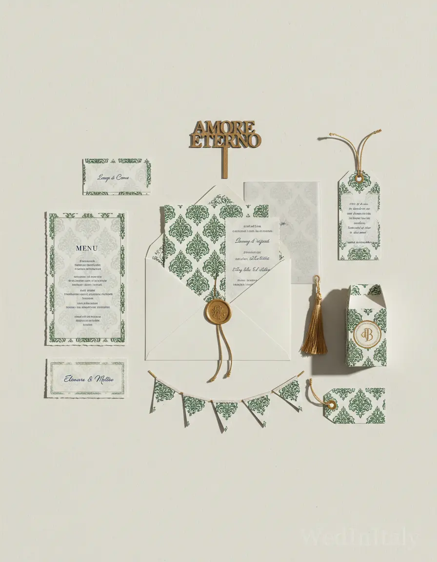 Damascato — Lago di Como wedding kit