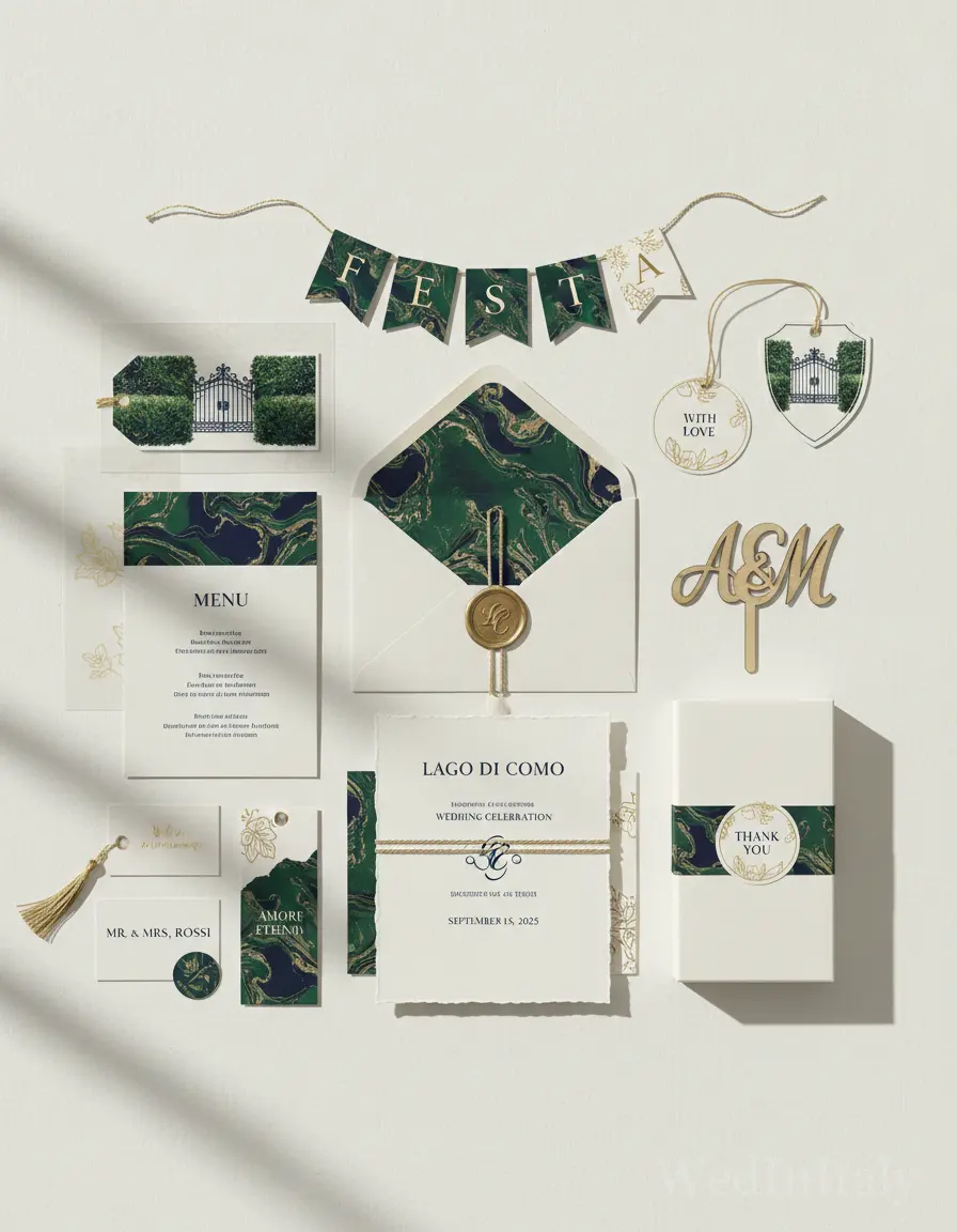 Marmorizzato — Lago di Como wedding kit