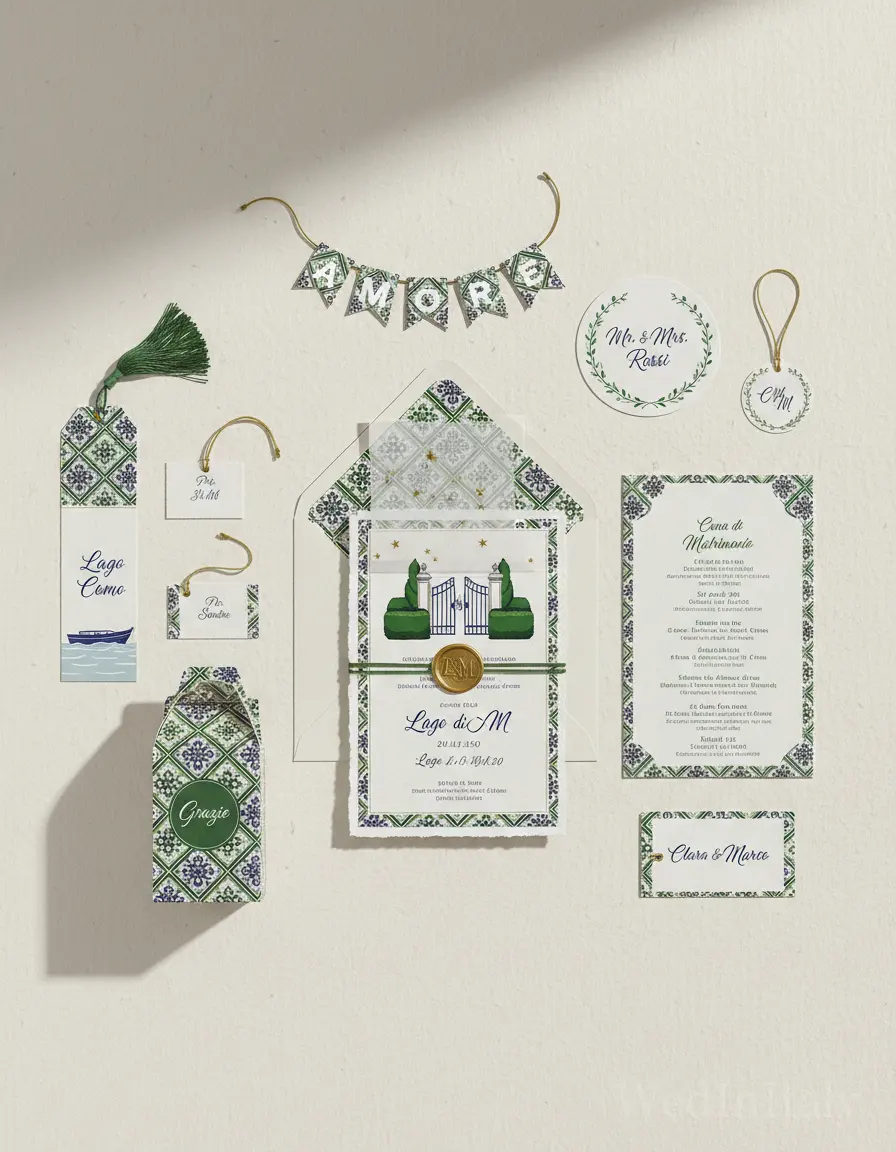 Piastrella — Lago di Como wedding kit